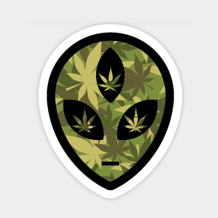 Third Eyed Alien Head: Weed Camo Edition Sticker